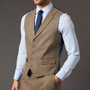 Stylish <b>Men</b> Waistcoats <b>Vests</b> Modern Fashion Formal Party Wedding Sleeveless Outerwear Custom Logo Bulk Supply - Product Image 3