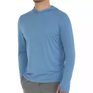 Camisa de pesca de manga larga con protección UV UPF 50 + para hombre con malla de poliéster que absorbe la humedad y Sudadera con capucha ventilada conjuntos de estilo solar - Product Image 2