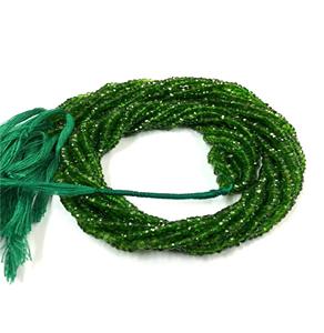 ที่ดีที่สุดคุณภาพ 18"ยาวElegantธรรมชาติChrome Diopside Faceted Rondelleลูกปัด 3 มม.Chrome Diopsideอัญมณีลูกปัด - Product Image 1