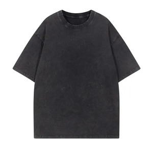 Camiseta Oversize de Algodón 100% Tejido para Hombre, Hombro Caído, Logotipo Personalizado, Peso Pesado, Venta al por Mayor, Color Sólido, Unisex - Product Image 3