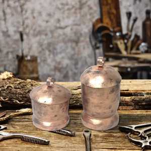 Portavelas de Metal Rústico al por Mayor, con Parte Superior Curva en Forma de Campana y Base Biselada, Recipiente Decorativo de Estaño para Velas, Personalizado al por Mayor en Acero Inoxidable - Product Image 5