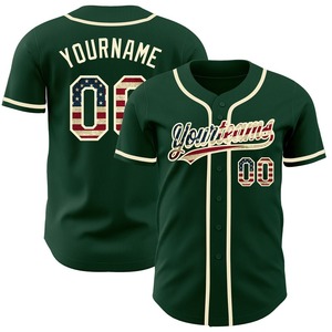 Best Selling Custom Team Wear Custom Green Vintage <b>Flag</b>-Authentic Baseball Jersey - Product Image 1