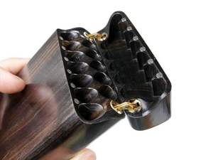 ESTUCHE DE CIGARRILLOS DE MADERA LUJO CUSTOM VINTAGE Caja de madera negra Nogal Bolsillo Delgado Contenedor de almacenamiento de alta calidad para regalo - Product Image 6