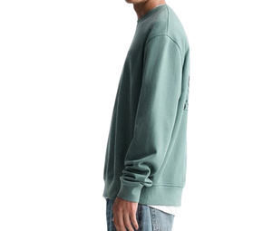 OEM logotipo personalizado etiqueta impresión bordado con cuentas de Alta Calidad transpirable francés Terry en blanco liso Unisex de gran tamaño cuello redondo 100% - Product Image 3