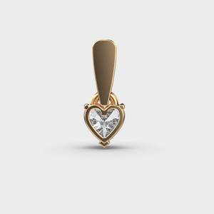 Pendentif SHREYA DIAM Classic Heart Solitaire en diamant de laboratoire plaqué or, certifié IGI, couleur E, pureté VVS2, 2,00 carats, luxe pour femme - Product Image 4