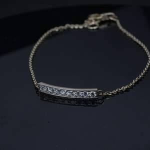 สร้อยข้อมือเพชรโมอิสเพชรสำหรับเล่นเทนนิส VS1โรสโกลด์สีทอง0.35ct ทนทาน B2B - Product Image 6