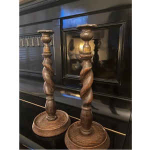 Portavelas de madera hecho a mano de exportador indio para fiestas navideñas y piezas de acento para el hogar disponibles a buen precio - Product Image 1