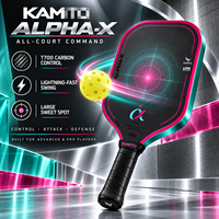 Vente en gros OEM KAMITO ALPHA X Style T700 16mm Raquette de pickleball avec logo personnalisé Impression 3D Raquette thermoformée