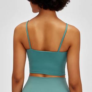 Camiseta Deportiva Corta sin Costuras con Tirantes Finos para Mujer, de Secado Rápido y Transpirable, para Yoga, Venta al por Mayor - Product Image 5