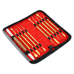 Chaude 10 pièces qualité cire outils de sculpture Double extrémité polymère cicatrice SFX maquillage argile outils antidérapant pour la sculpture façonnage et modélisation - Product Image 1
