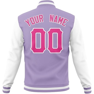 Chaqueta universitaria de béisbol para hombre de alta calidad, abrigo informal con logotipo bordado y diseño recubierto de colocación de logotipo frontal - Product Image 5