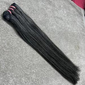 Extensions de cheveux indiens gris foncé, double trame, 100% vierges, cuticules alignées, texture douce, vente en gros, tissage de cheveux - Product Image 2