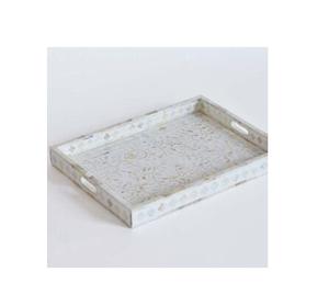 Nuevo diseño Madre de perla y bandeja de madera para servir la comida Nueva bandeja de madera para fregona en precio al por mayor Nueva última fregona - Product Image 1