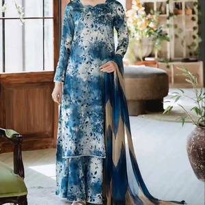 Vestido de césped puro 100% étnico pakistaní indio de alta calidad de lujo más vendido para mujer Casual Salwar Kameez a precio - Product Image 1