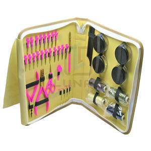 Kit d'outils d'extension de cheveux de couleur Plasma or rose chaud et étui de Kit en cuir PVC de couleur bronzée avec étiquetage de marque personnalisé gratuit - Product Image 4