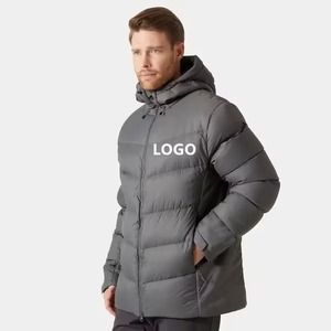 Manteau personnalisé Vestes en duvet mince pour hommes Bomber matelassé Veste rembourrée d'hiver en polyester - Product Image 4