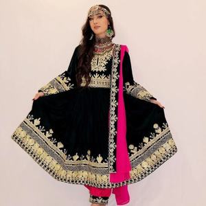 เดรสลูกไม้ระบายอากาศแขนยาวสำหรับผู้ใหญ่ชุดเดรสปาร์ตี้งานแต่งงานแบบเรียบง่ายสไตล์อัฟกานิสถานวินเทจ - Product Image 4