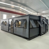 Maison préfabriquée sécurisée en conteneur empilable et extensible de 40, 30 ou 20 pieds, 5 chambres, à vendre - Maisons préfabriquées