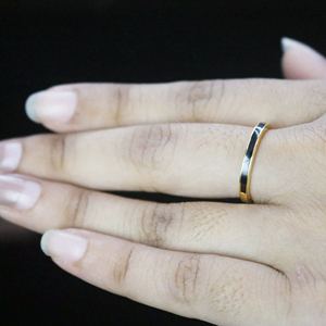 แหวนซ้อนกันได้สำหรับผู้หญิงแหวนเคลือบสีดำ925ชุบเงินแบบเรียบง่ายทำด้วยมือ - Product Image 1