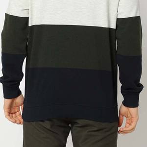 Summer Men's Color Block Crew Neck Oversized Pullover <b>Sweatshirt</b>-100% Cotton Knitted Breathable Casual <b>Vintage</b> Style - Product Image 6