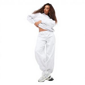 Pantalons de jogging pour femmes de haute qualité, mélange de polyester et de coton, 350 GSM, chauds, extensibles, décontractés, pour l'entraînement physique, en vrac - Product Image 1