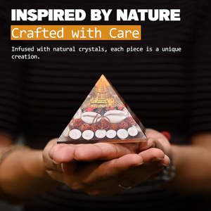 Handmade khắc tình yêu laxmi năng lượng kim tự tháp pha lê điêu khắc cowrie vỏ rudraksha shree <span class=keywords><strong>yantra</strong></span> vastu thịnh vượng sự giàu có - Product Image 4