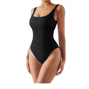 Maillot de bain grande taille Stretch Workout Back Hollow Out Shorts Jumpsuit Compression Running Yoga Romper pour femmes - Product Image 4