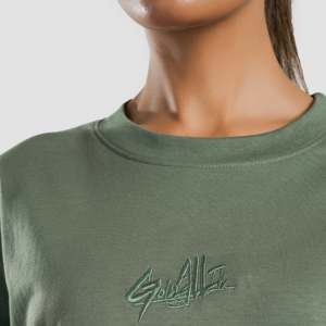 Camiseta de Algodón 100% Verde Oversize para Hombre, Diseño Liso con Estampado Serigrafiado, Modelo con Número Impreso, Tejido Jersey - Product Image 5