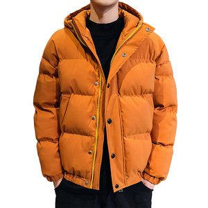 Veste bouffante pour hommes à la mode, vêtements d'hiver haut de gamme coupe ajustée, veste en duvet vierge unie - Product Image 1