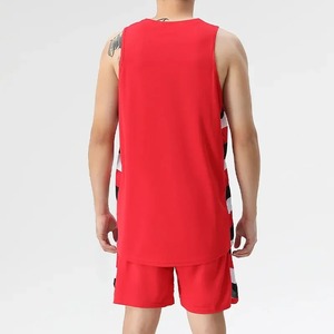 Maillot de basket-ball 100% polyester personnalisable haut respirant chemises d'uniforme de basket-ball à séchage rapide pour hommes - Product Image 4