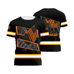 Camiseta DE SEGURIDAD reflectante de alta visibilidad personalizada Unisex Material de algodón y poliéster Característica de malla Logotipo personalizable a prueba de agua - Product Image 1