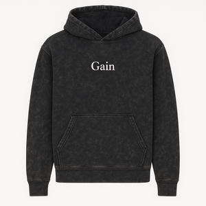 Ensemble survêtement noir délavé à l'acide avec sweat à capuche et jogging avec logo Gain - Product Image 5