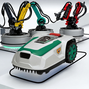 Perimeter Wire Free <b>Battery</b>-Powered R0B0TIC Lawn Mower Cordless 1200sqm BLUET00TH Wiifi APP Control Virtual Boundaries All-Wheel - Product Image 3