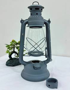 Linterna de vela Linternas grises para exteriores-Linternas impermeables grises vintage Decorativas para bodas-Linternas colgantes de pared para interiores - Product Image 2