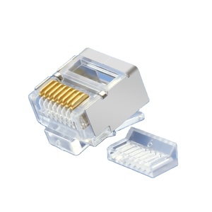 RJ45 8P8C Cat6 Modular <span class=keywords><strong>Plug</strong></span> Macho 6 Multi-Core Encalhado Blindado Para 26AWG Gato Plugue do Cabo de Rede - Product Image 3