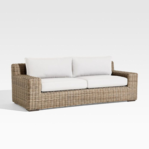 Outdoor Furniture Three Seater <b>Sofa</b> with Best Quality Teak Wood Material Wicker <b>Rattan</b> and Cushion - Kalia - Product Image 1