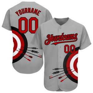 Haut confortable d'uniforme de baseball à fléchettes avec tissu à manches courtes et impression par sublimation durable - Product Image 1
