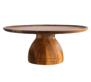 Soporte de pastel de madera de un solo nivel de diseño personalizado con servidor de pastel para fiestas de cumpleaños de aniversario de Navidad-Herramientas para pasteles - Product Image 3