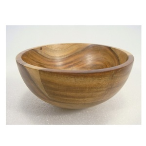 Handmade Black Wooden Salad <b>Bowl</b> for Dinnerware Home Hotel Kitchen Use - Product Image 3