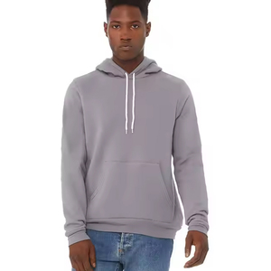 เสื้อฮู้ดดี้ผู้ชายผ้าฝ้ายเฟรนช์เทอร์รี่ 100% หนานุ่ม ทรงโอเวอร์ไซส์ ไหล่ตก สไตล์สตรีทแวร์ แบบเรียบไม่มีลาย สำหรับผู้ชาย - Product Image 1