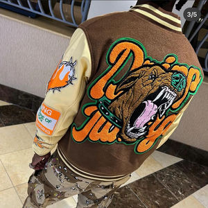 Article le plus exigeant 2024 haute qualité laine corps cuir manches broderie Patch Letterman Varsity veste pour hommes - Product Image 4