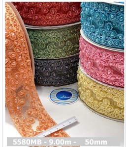 Custom Premium Handcrafted Embroidered Lace Trim by the Yard for Dresses Sarees Fashion Boutique DIY Craft Sewing Decorative Use - Product Image 6