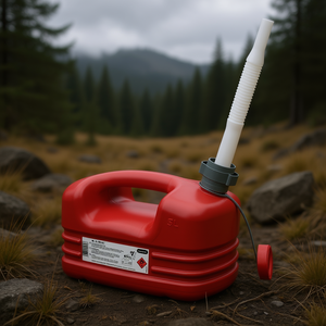 Bidón de Combustible de HDPE Rojo de 5L, L331xW185xH237mm, Equipo de Seguridad y Supervivencia PRESSOL - Product Image 3