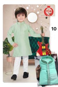 Tenue ethnique traditionnelle 2025 pour garçons, imprimée à la main, tenue culturelle indienne brodée, vêtements festifs pour les cérémonies et les fêtes - Product Image 4