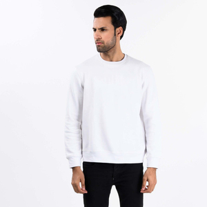 Sweat-shirt en coton uni à col rond pour hommes et femmes, manches longues, style décontracté, sweat-shirt d'hiver avec imprimé - Product Image 1