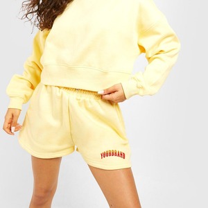 กางเกงขาสั้นปั่นจักรยานเอวสูงสำหรับผู้หญิง OEM แห้งเร็ว ระบายอากาศได้ดี ลายเรียบ สวมใส่สบาย ทรงหลวม สำหรับฤดูร้อน - Product Image 5