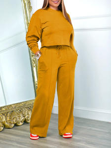 Chándal personalizado para mujer, chándal de entrenamiento de alta calidad, ropa de Yoga, suéter para mujer, Jogger acampanado, conjunto de 2 piezas para gimnasio y Fitness para mujer - Product Image 4