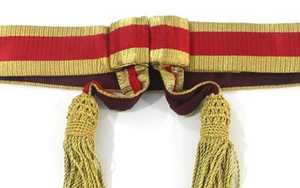 OEM เข็มขัดคาดเอวและเอวสำหรับพิธีการเข็มขัดคาดเอวสีแดงพร้อมพู่ทำด้วยมือจากป้ายแฮมซ่า - Product Image 3