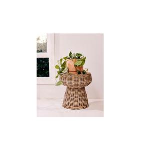 Elegant Rattan and Iron Planter <b>Pot</b> Display Rack for Home Indoor and Outdoor Use Floor Usage <b>Plant</b> Stand for Planting - Product Image 1