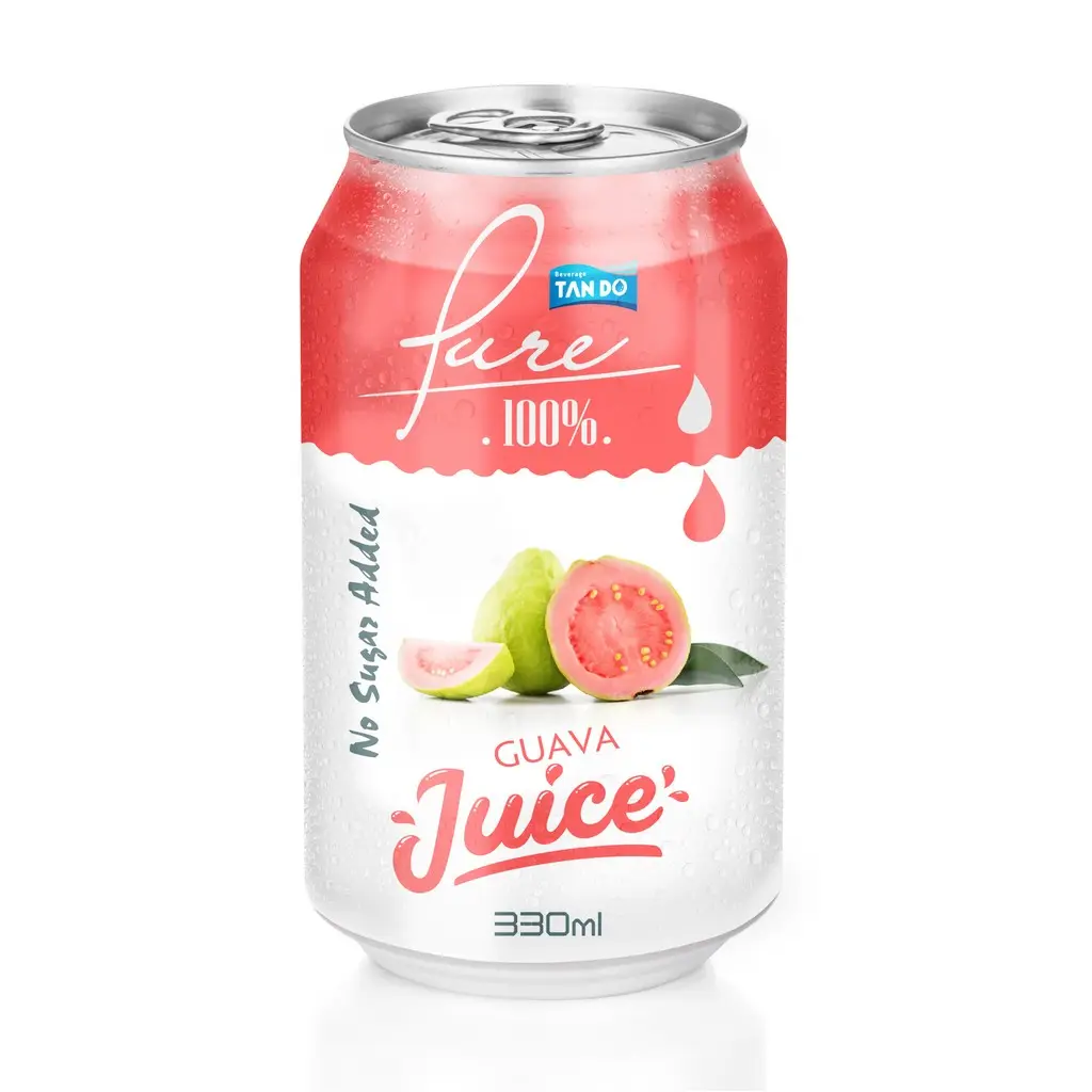 Basın meyve suyu lal meşrubat dolum makinesi guava suyu markaları sağlıklı ücretsiz örnek içecek özel etiket 330ml alüminyum can